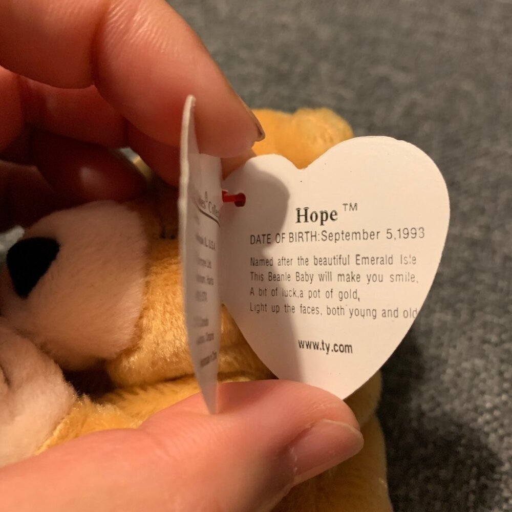 Ty Beanie Babies Hope The Bear (1993) - Picture 4 of 6